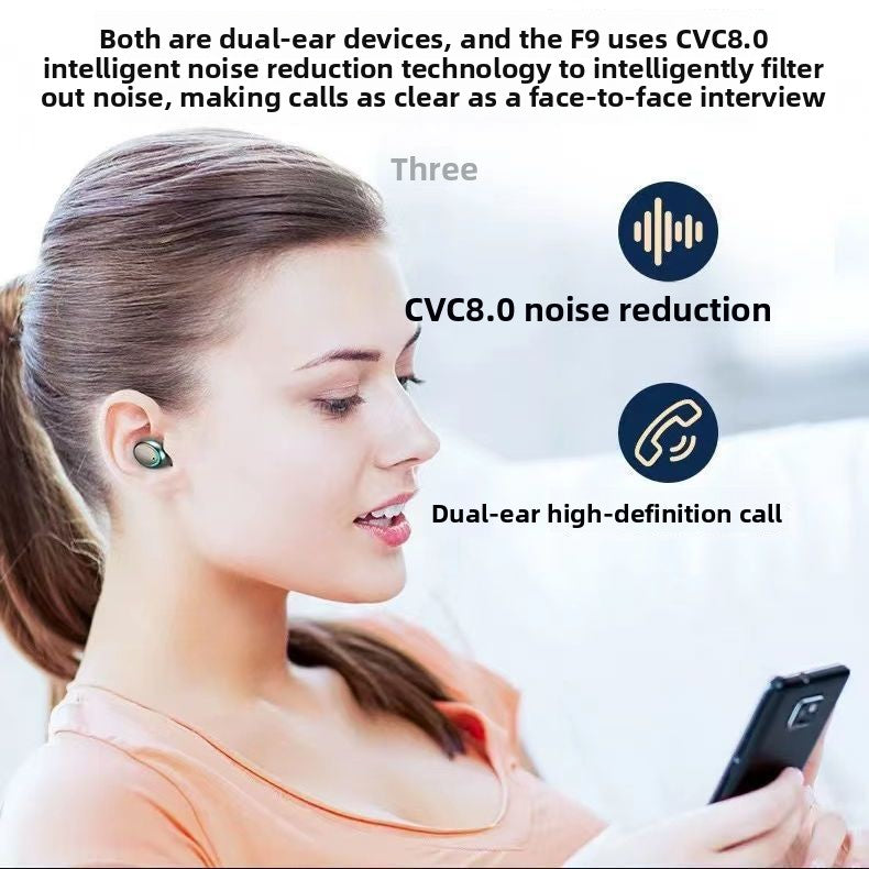 Auriculares Inalámbricos Bluetooth de Doble Oreja con Cancelación de Ruido